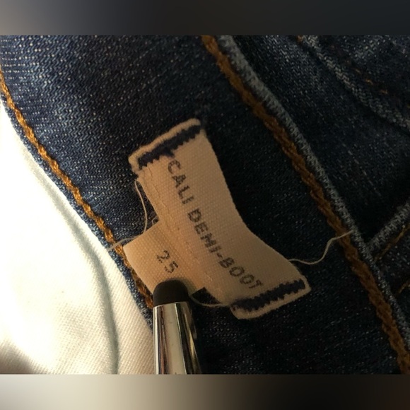 A Madewell Indigo Cali Demi Boot Denim Jeans - Picture 9 of 10